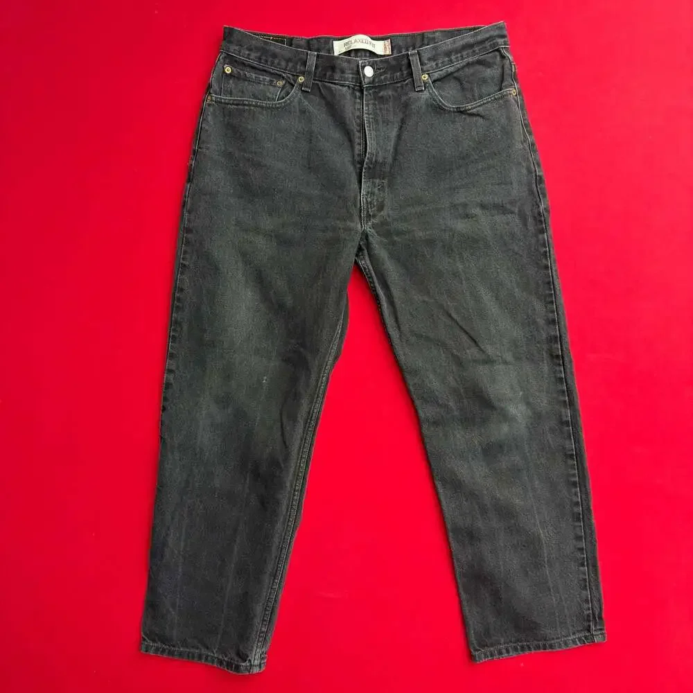 Vintage Levi's 550 Jeans Mens 38 x 30 Relaxed FIT Black Denim 2004 Y2K Grunge FA